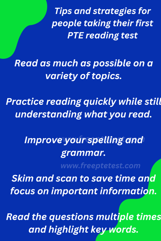 Tips and strategies for people taking their first PTE reading test