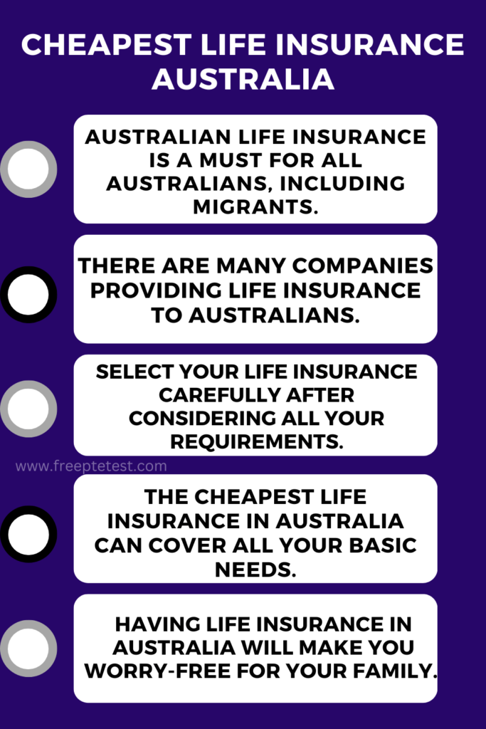 Cheapest Life Insurance Australia